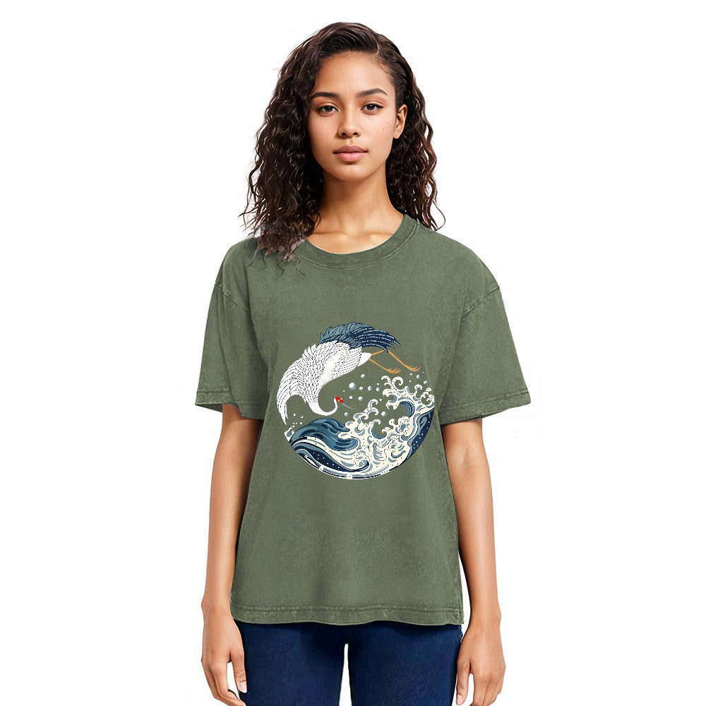 Tokyosol Japanese Sea Bird Washed T Shirt