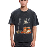 Tokyosol Katsushika Hokusai Cuckoo Washed T Shirt