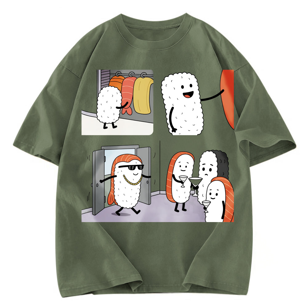 Tokyosol Sushi At The Party Washed T Shirt