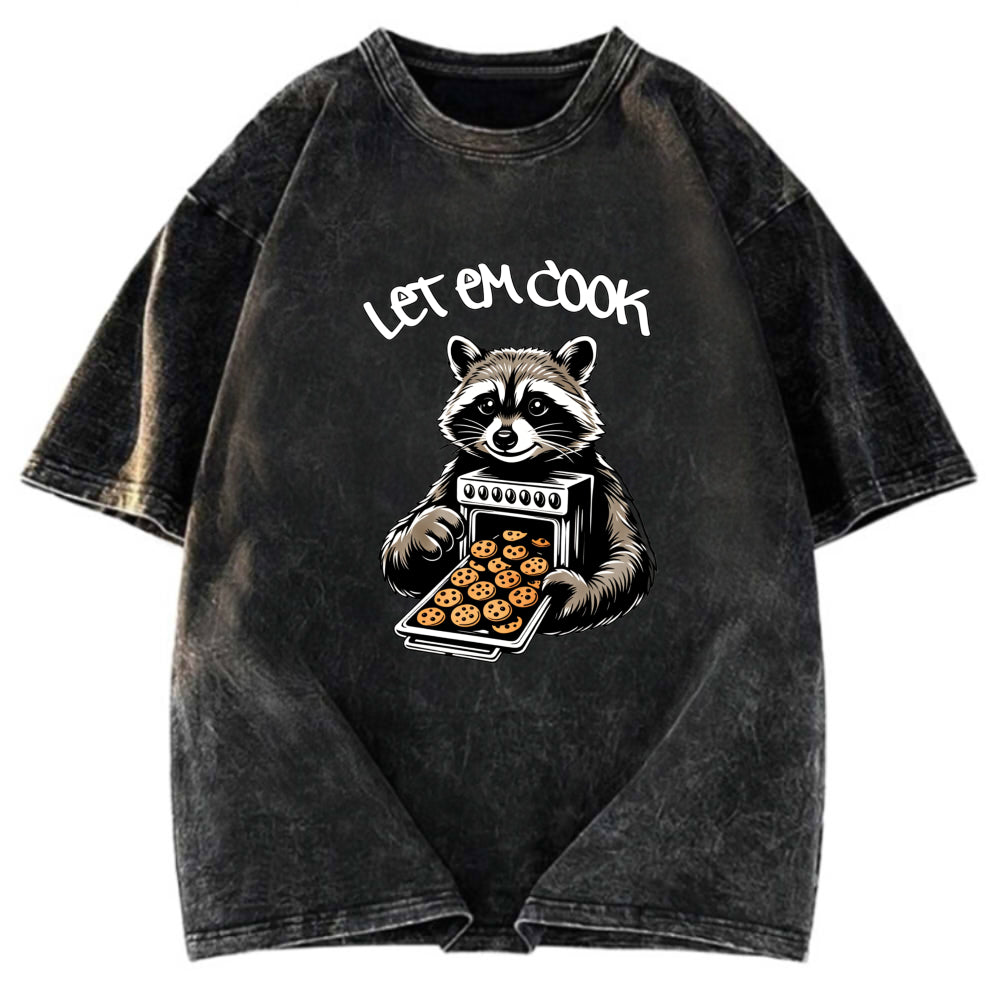 Tokyosol Let Em Cook Raccoon Washed T Shirt