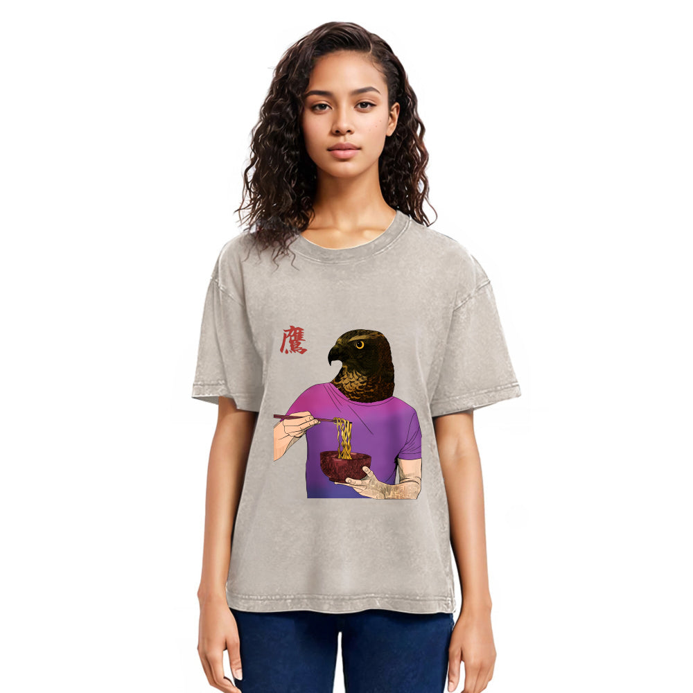 Tokyosol Eagle Eating Ramen Washed T Shirt