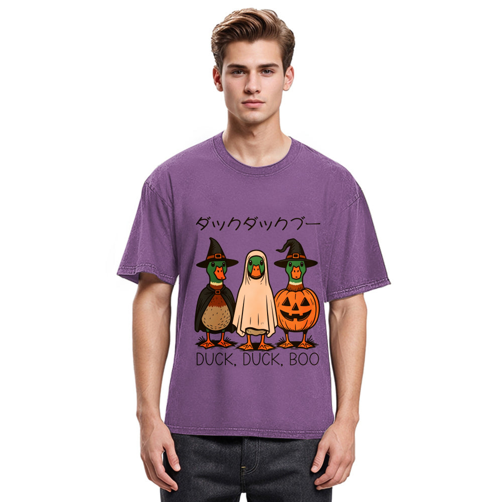 Tokyosol Funny Goose Halloween Washed T Shirt