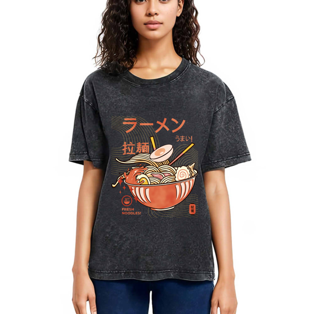 Tokyosol Fresh Ramen Noodles Washed T Shirt