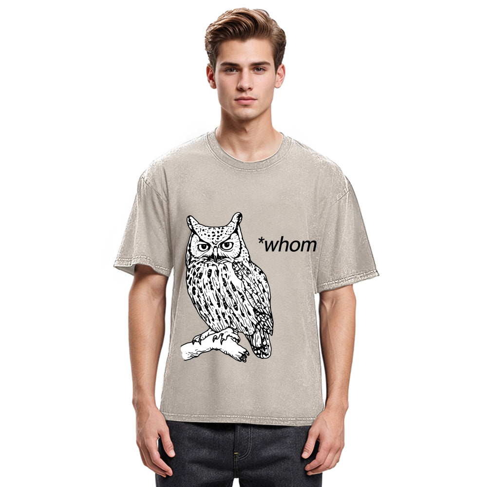 Tokyosol Who Whom Judging Owl Washed T Shirt