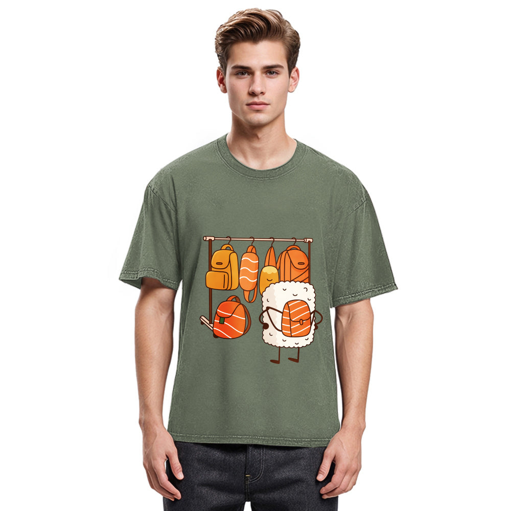 Tokyosol Sushi Is Selecting Backpacks Washed T Shirt