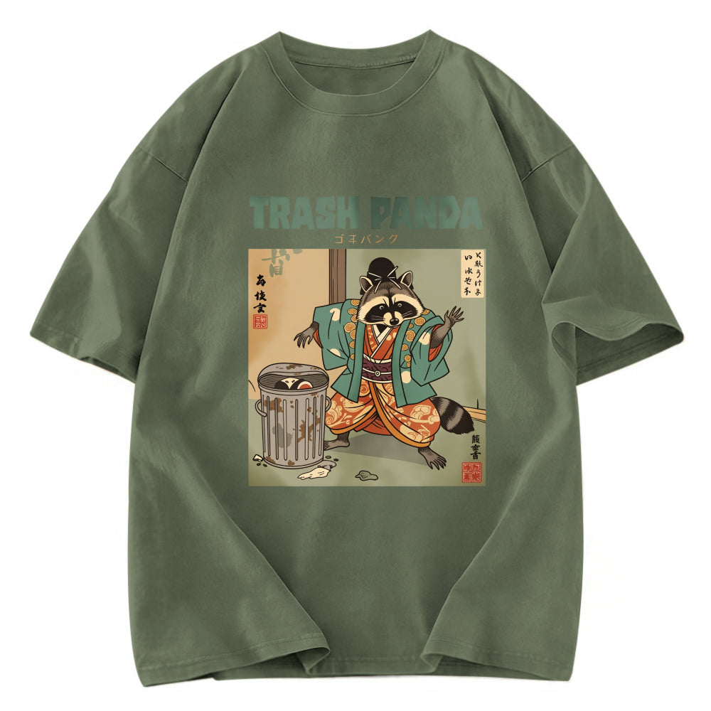 Tokyosol Trash Panda Traditional Japanese Meme Washed T Shirt