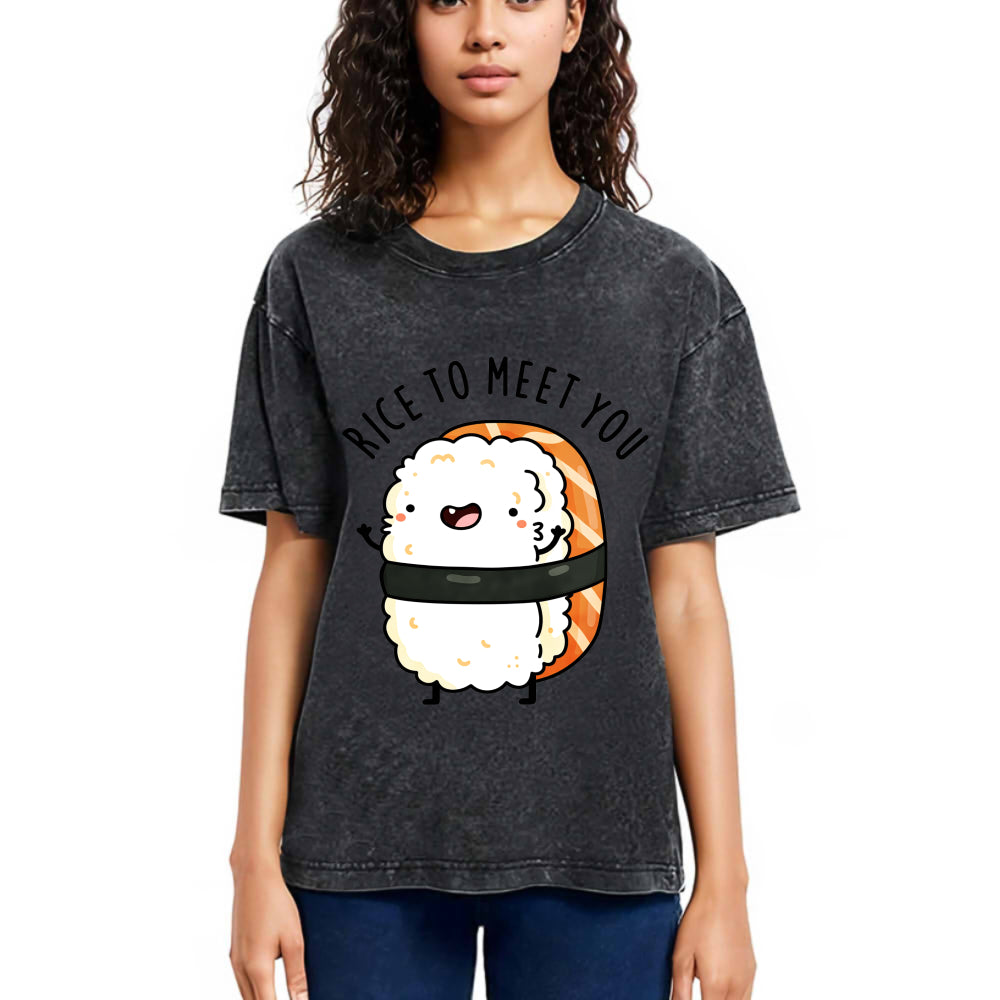 Tokyosol Greetings From Sushi Washed T Shirt