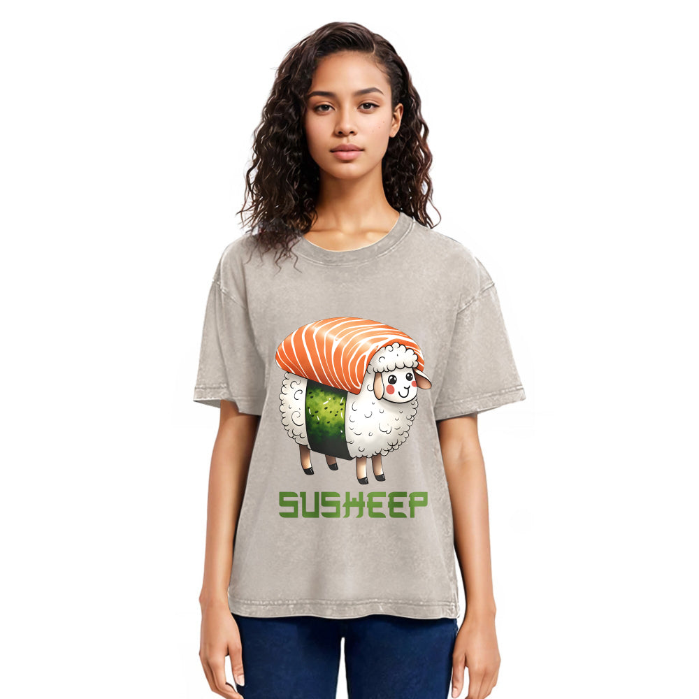 Tokyosol Susheep Funny Washed T Shirt