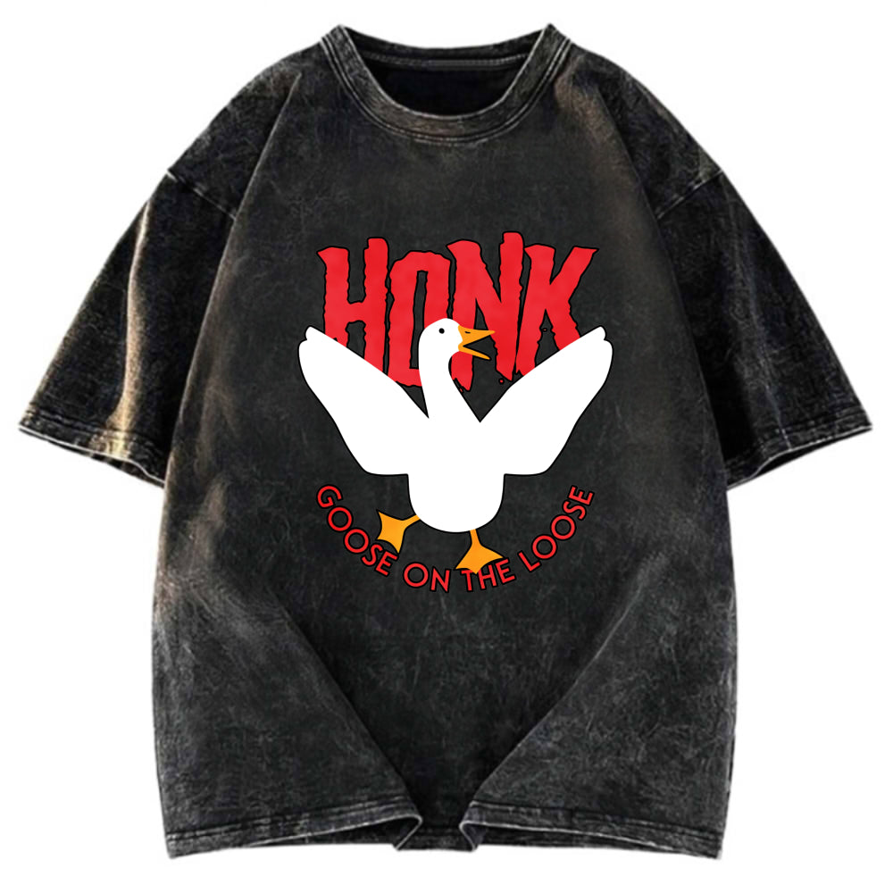 Tokyosol Honk Goose On The Loose Washed T Shirt