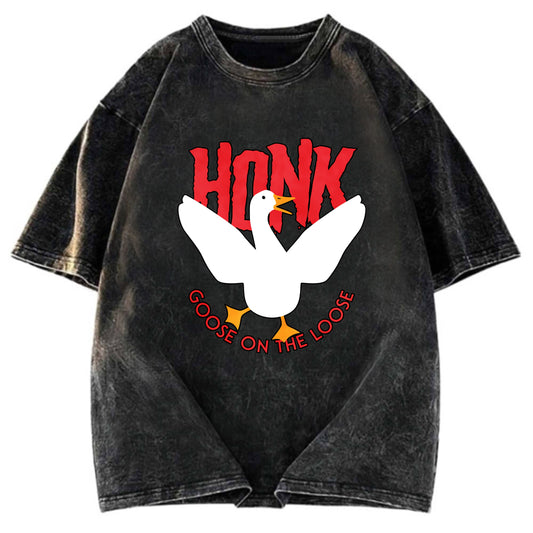 Tokyosol Honk Goose On The Loose Washed T Shirt