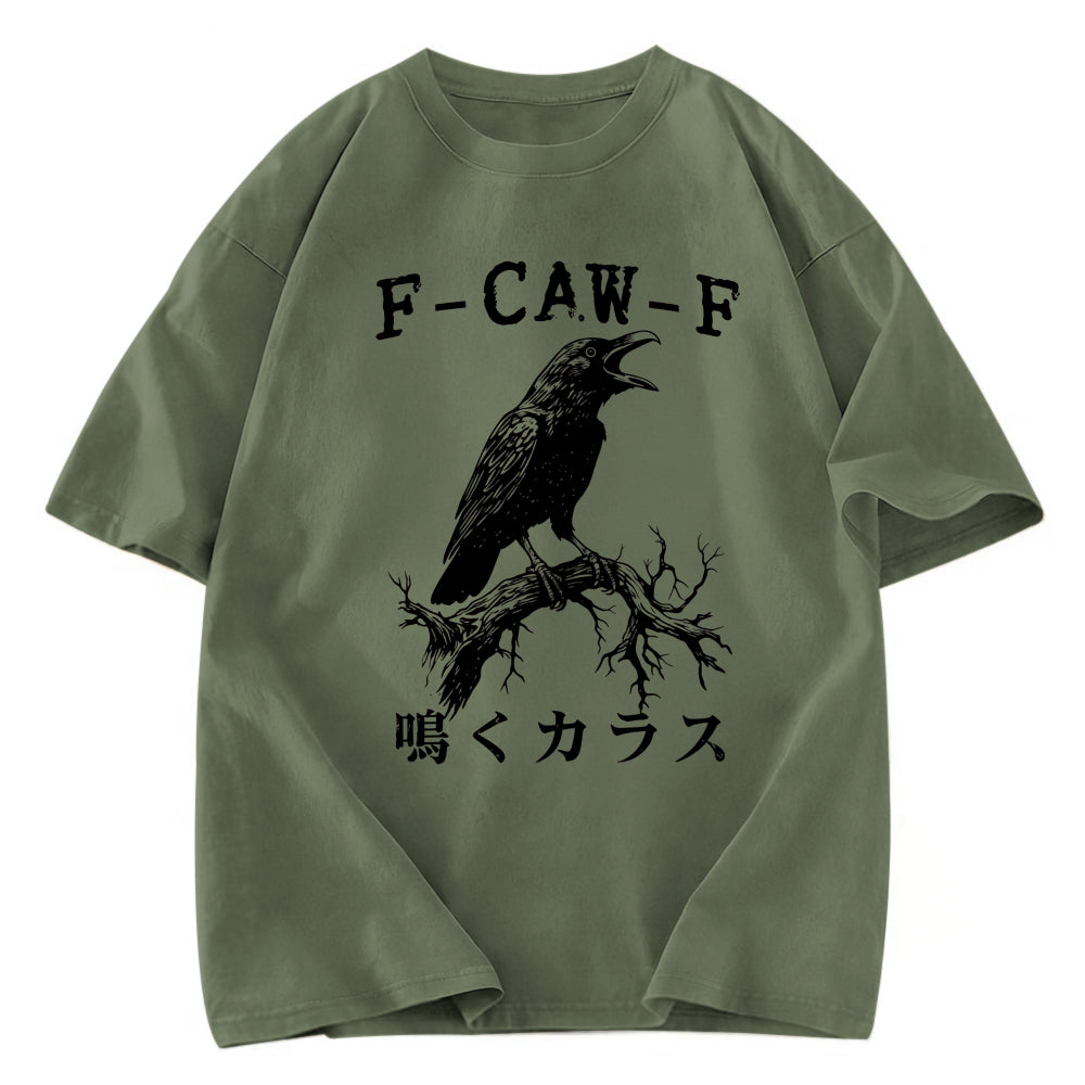 Tokyosol Funny Crow Call Washed T Shirt