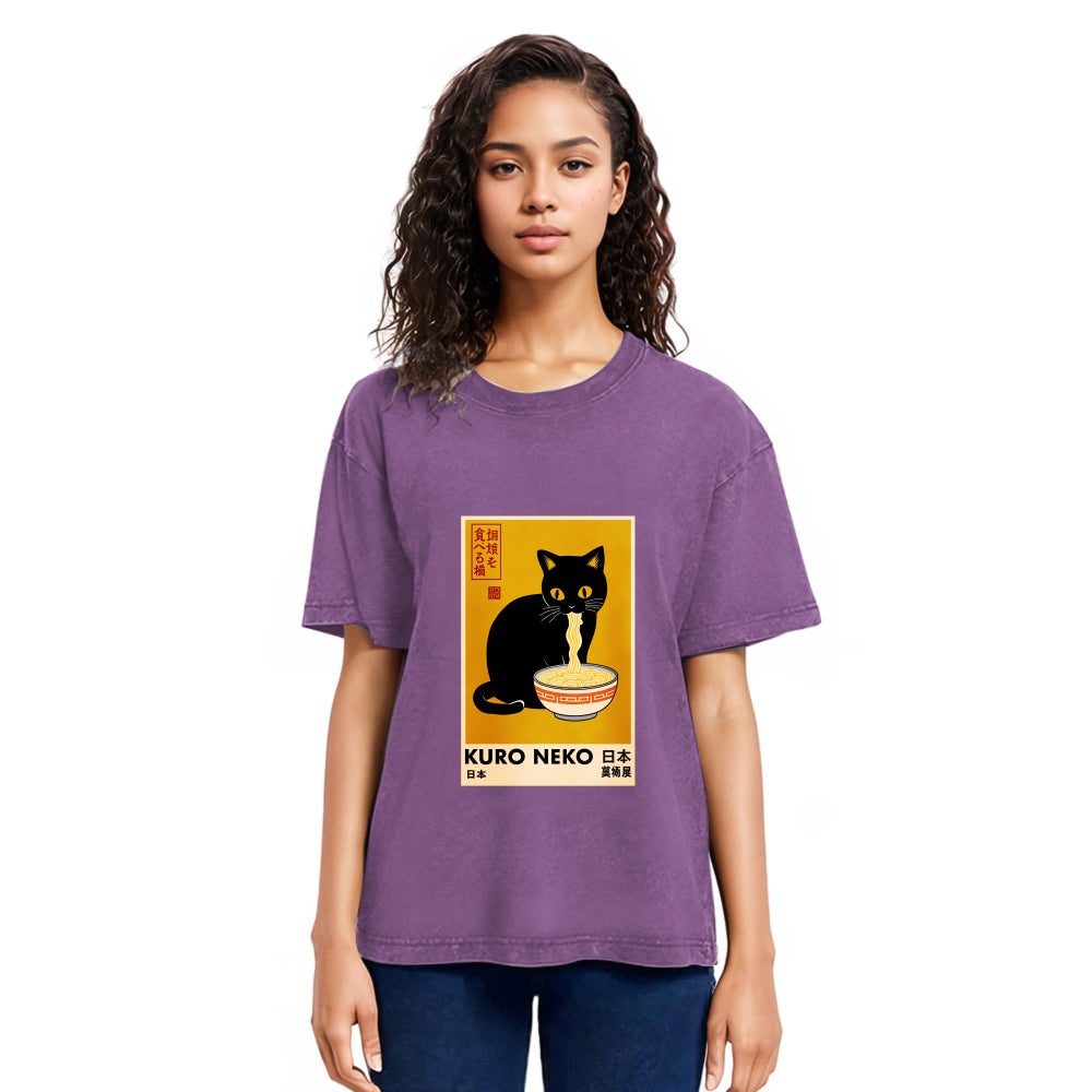 Tokyosol Kuro Neko Ramen Washed T-Shirt