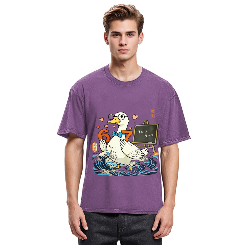 Tokyosol Japanese Goose Teacher 6 7 Meme Washed T Shirt