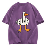 Tokyosol Angry Goose Funny Washed T Shirt