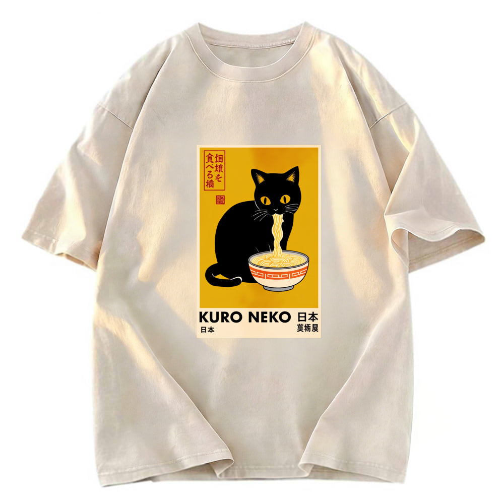 Tokyosol Kuro Neko Ramen Washed T-Shirt