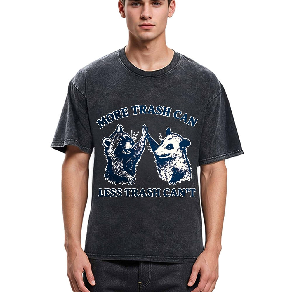 Tokyosol More Trash Can Less Trash Can T Washed T Shirt