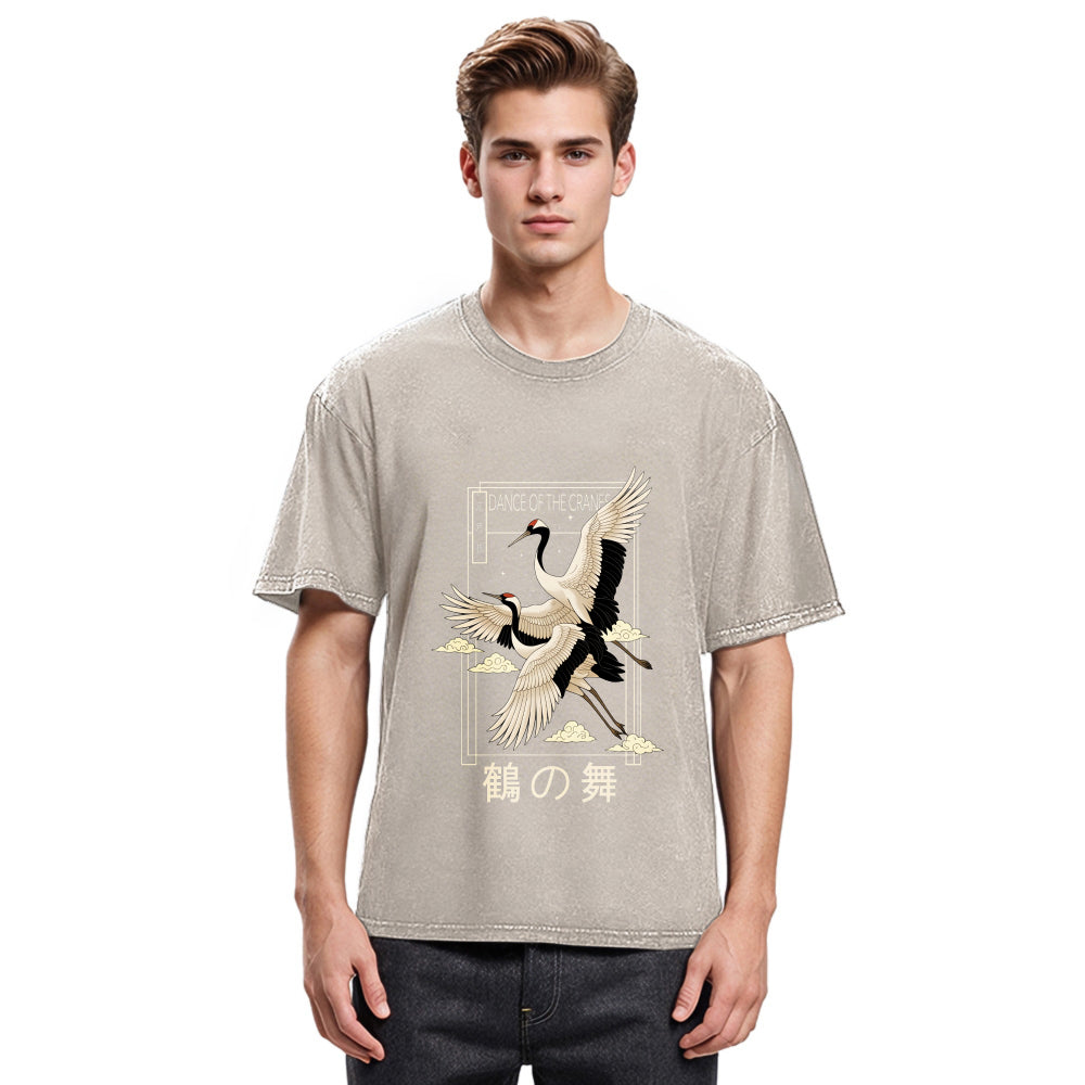Tokyosol Dance Of The Cranes Washed T Shirt