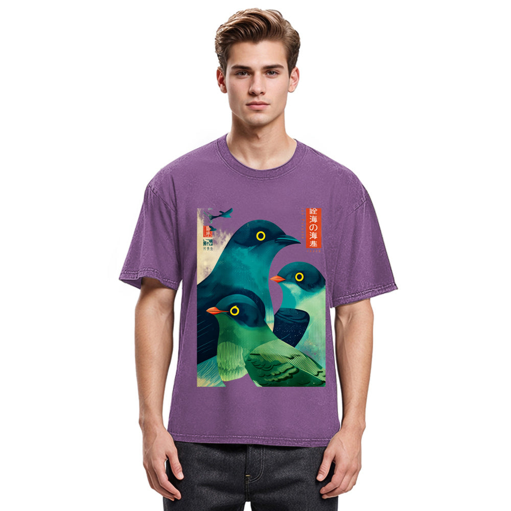 Tokyosol Petrels Of The Painted Sea Washed T Shirt