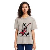 Tokyosol Raccoon Playing Guitar Washed T Shirt