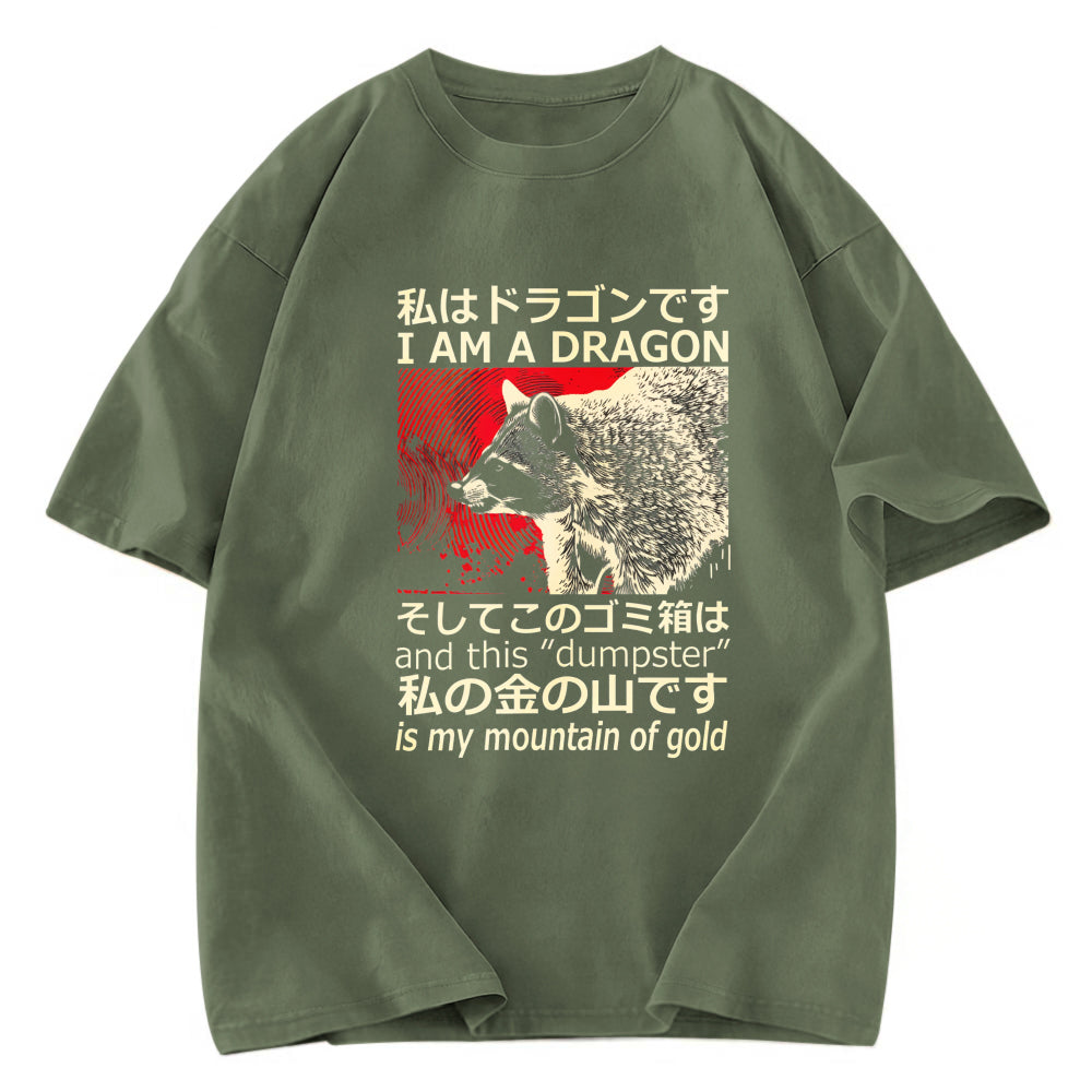 Tokyosol I M A Dragon And This Dumpster Is My Mountain Of Gold Washed T Shirt
