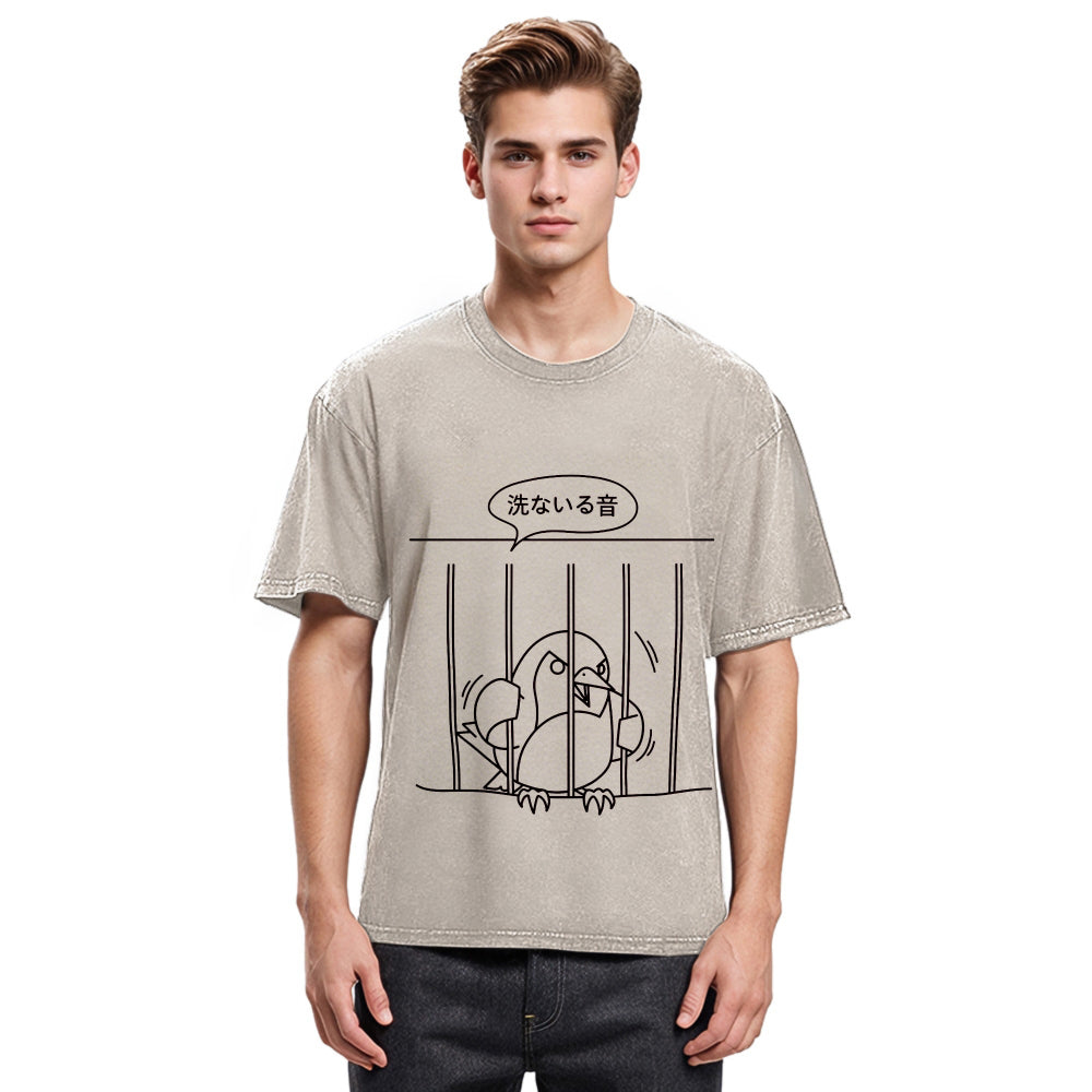 Tokyosol Angry Bird Washed T Shirt