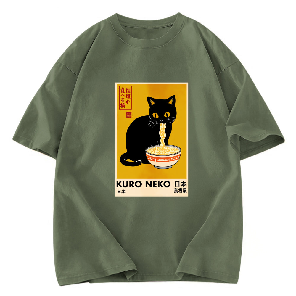Tokyosol Kuro Neko Ramen Washed T-Shirt