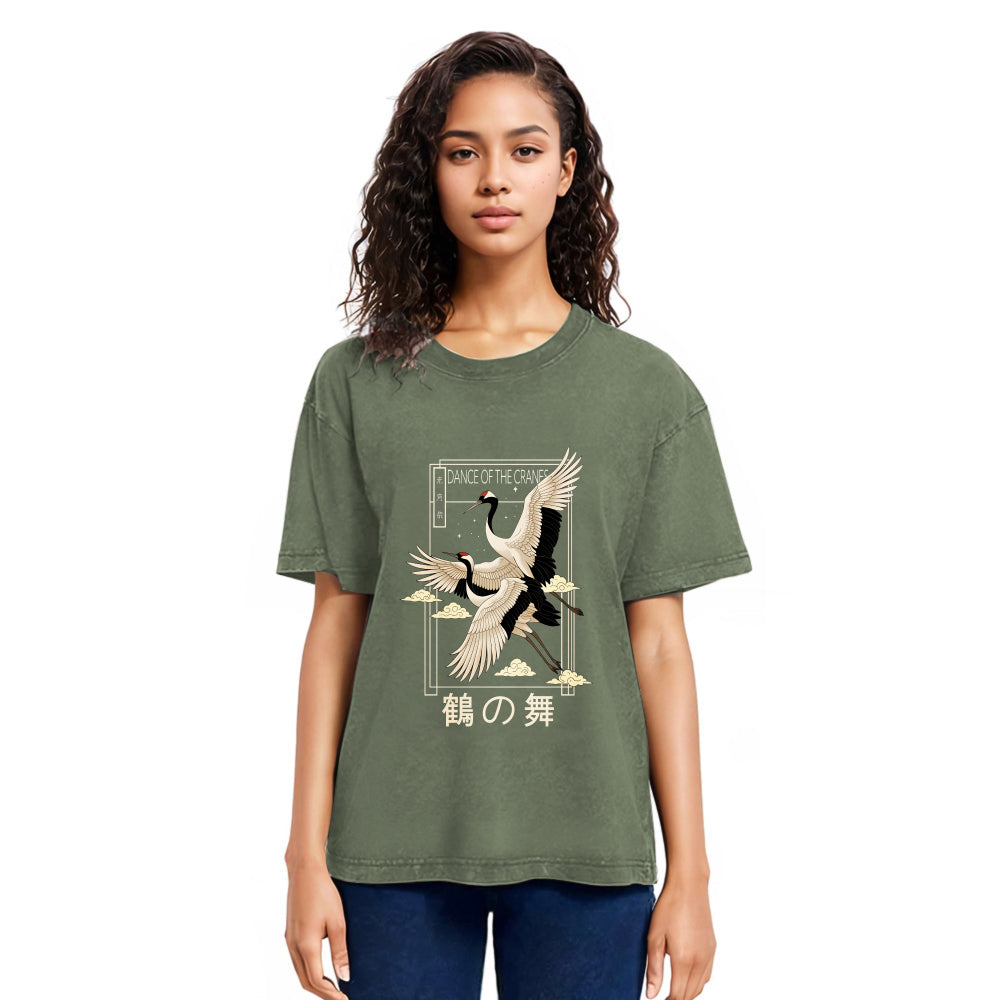 Tokyosol Dance Of The Cranes Washed T Shirt