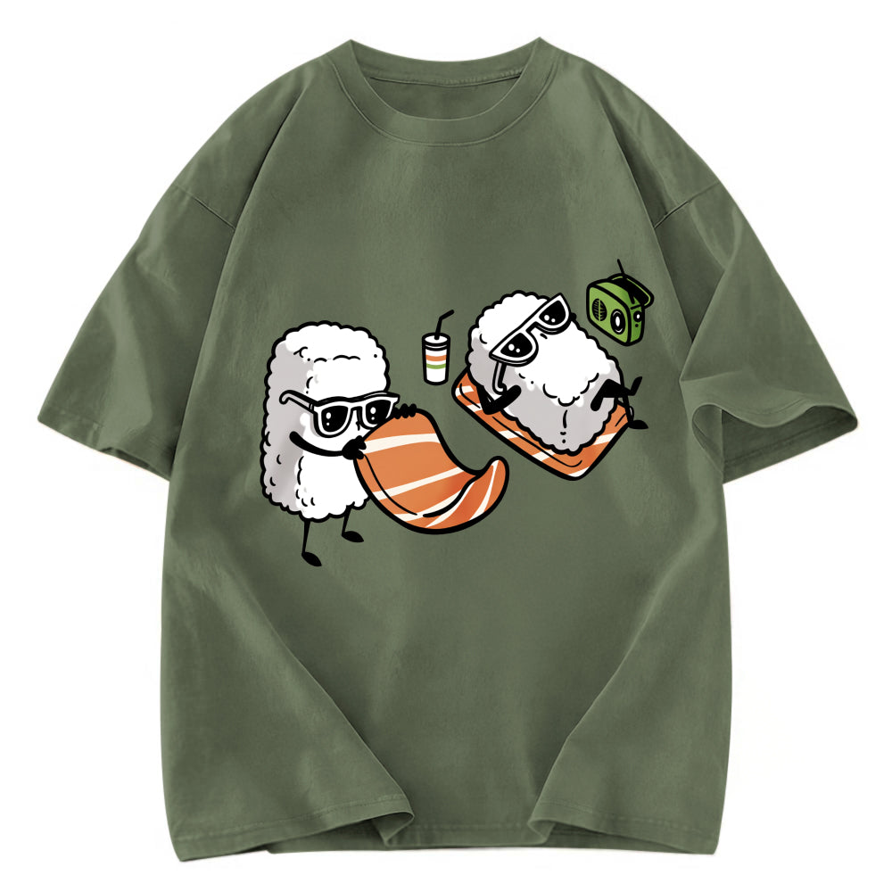 Tokyosol Sunbathing Sushi Washed T Shirt
