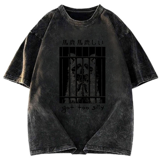Tokyosol Raccoon Got Too Silly Washed T Shirt
