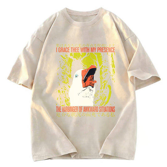 Tokyosol The Harbinger Of Awkward Situations Goose Washed T Shirt