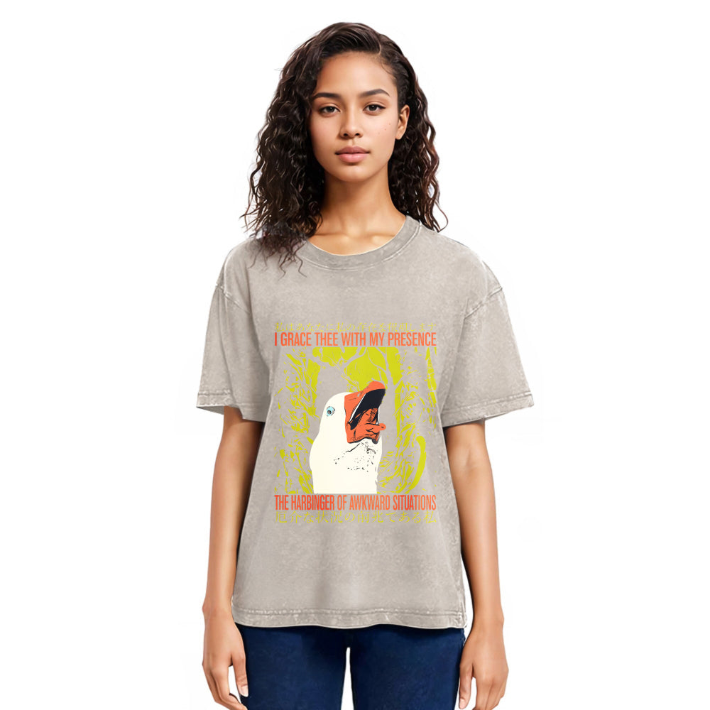 Tokyosol The Harbinger Of Awkward Situations Goose Washed T Shirt