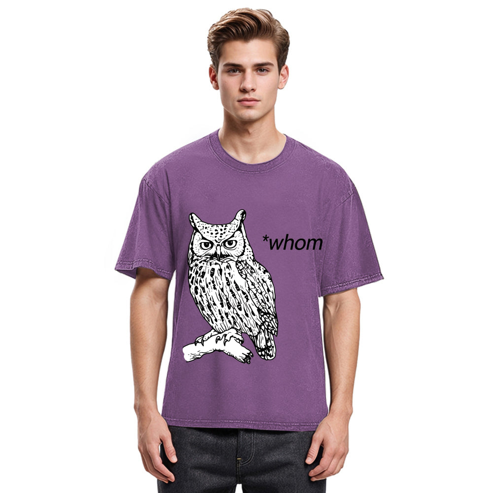 Tokyosol Who Whom Judging Owl Washed T Shirt