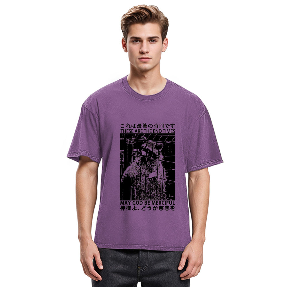 Tokyosol May God Be Merciful Back Washed T Shirt