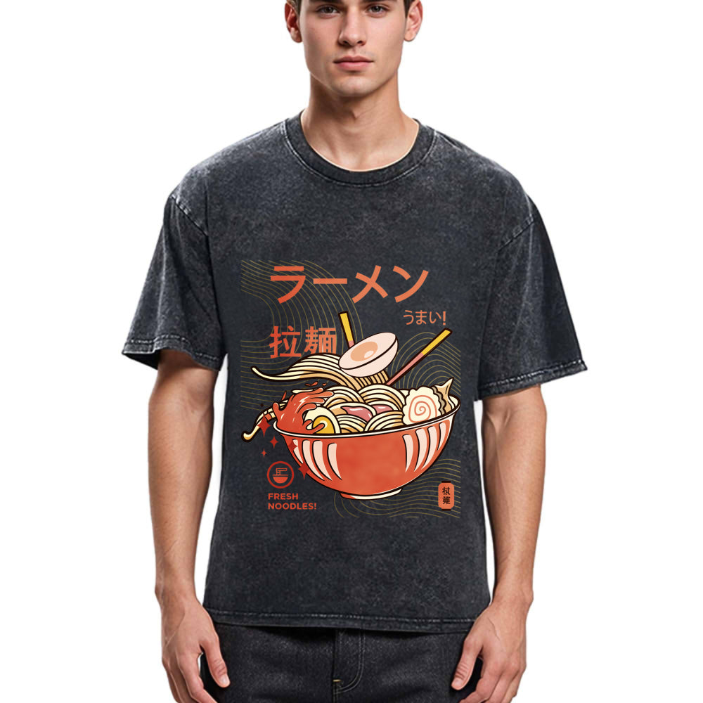 Tokyosol Fresh Ramen Noodles Washed T Shirt