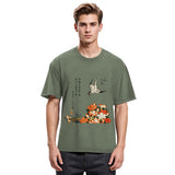 Tokyosol Katsushika Hokusai Cuckoo Washed T Shirt