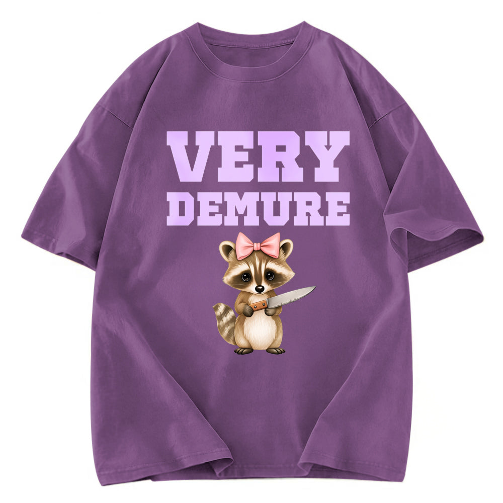 Tokyosol Very Demure Raccoon Washed T Shirt