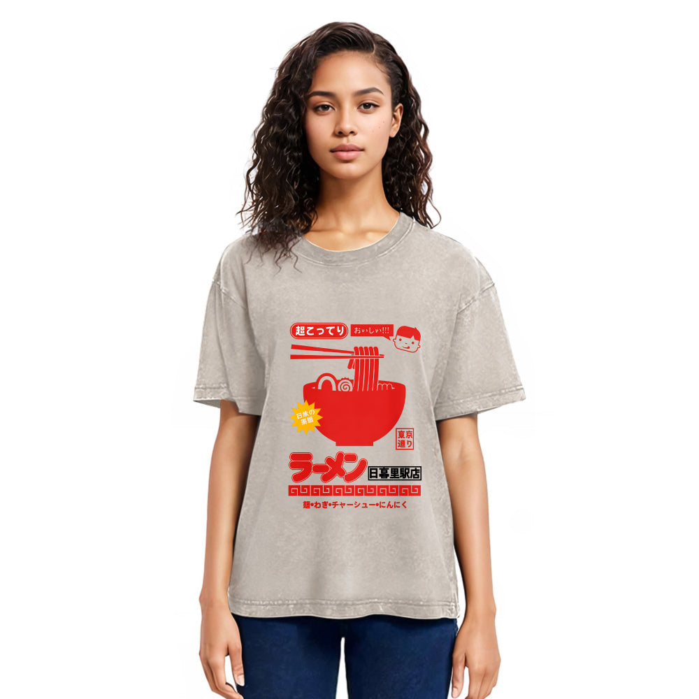 Tokyosol Nippori Station Ramen Washed T Shirt