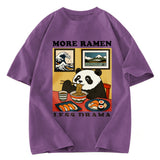 Tokyosol More Ramen Less Drama Panda Washed T-Shirt