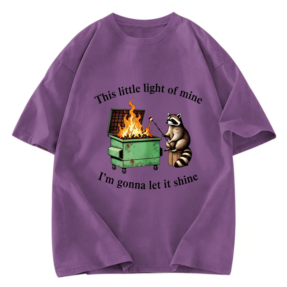 Tokyosol Dumpster Fire Raccoon Washed T Shirt