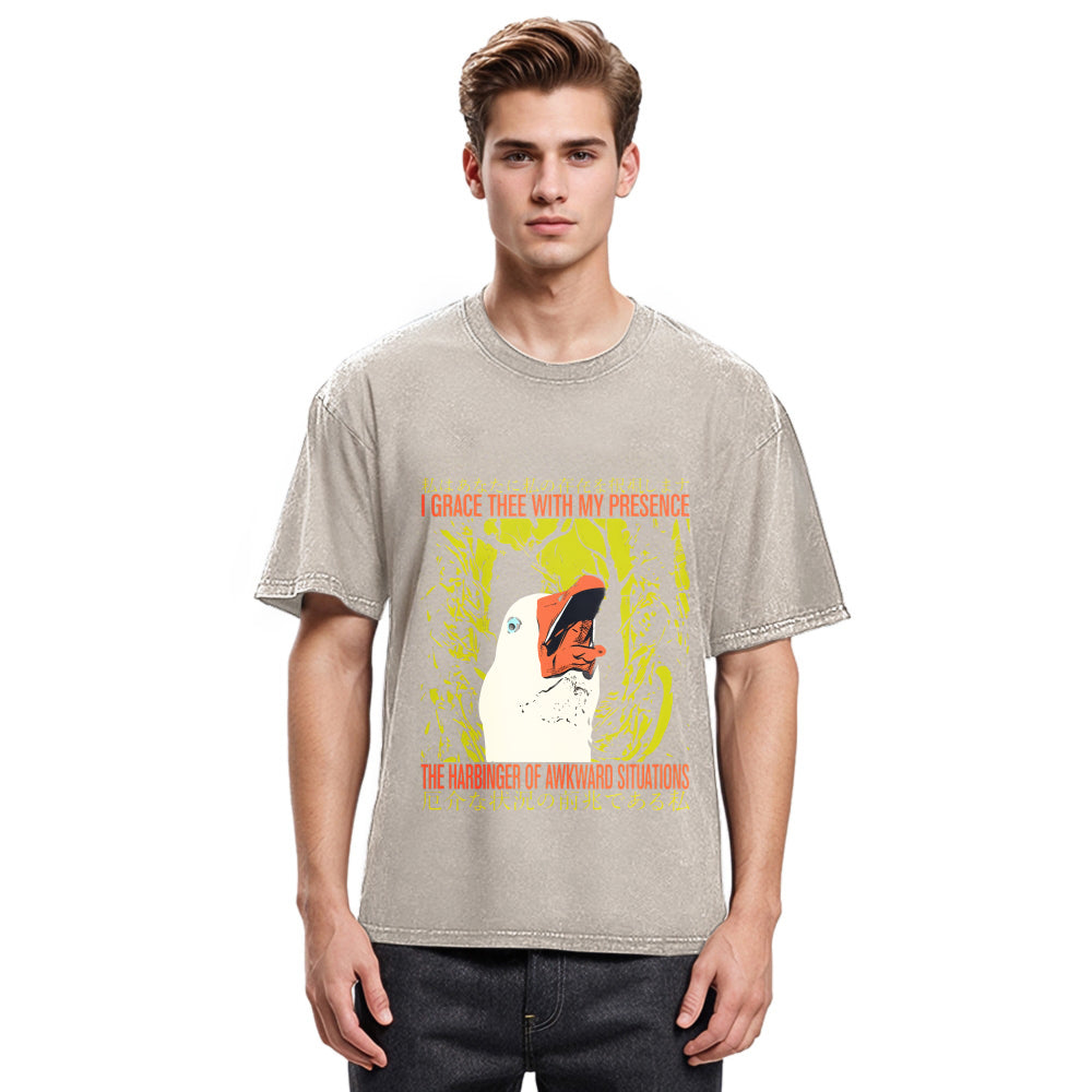 Tokyosol The Harbinger Of Awkward Situations Goose Washed T Shirt