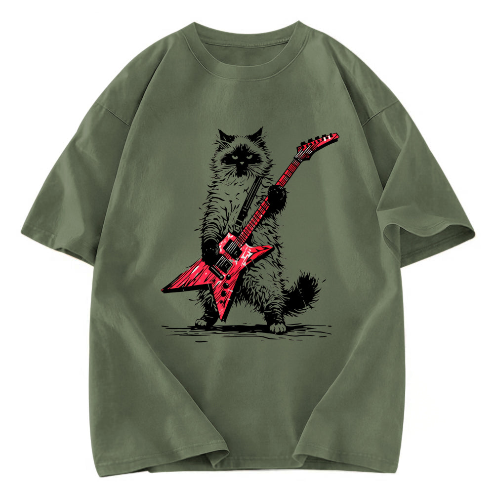 Tokyosol Raccoon Playing Guitar Washed T Shirt