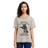 Tokyosol Raccoon Disturbing The Peace Washed T Shirt