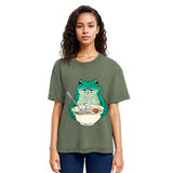 Tokyosol Vintage Frog Ramen Japanes Washed T-Shirt