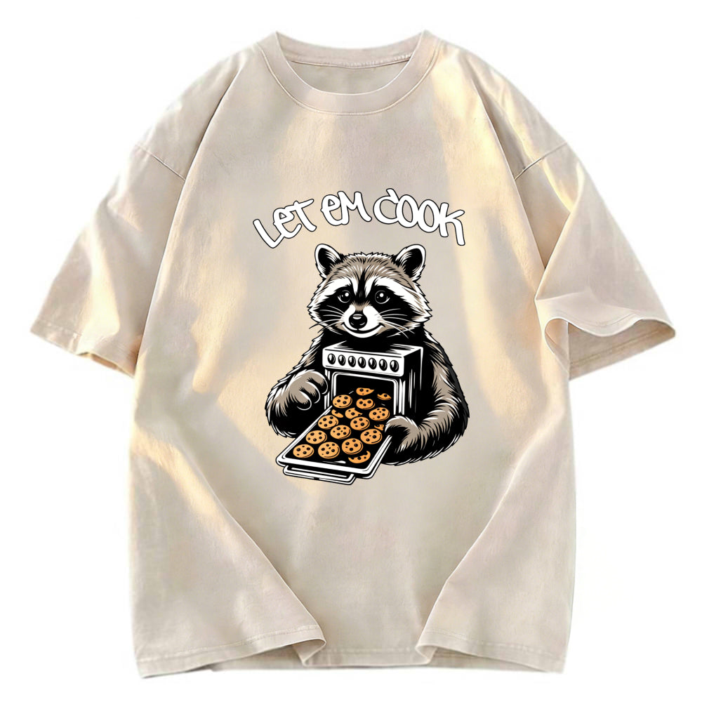 Tokyosol Let Em Cook Raccoon Washed T Shirt