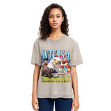 Tokyosol Funny Eagle Meme Washed T Shirt
