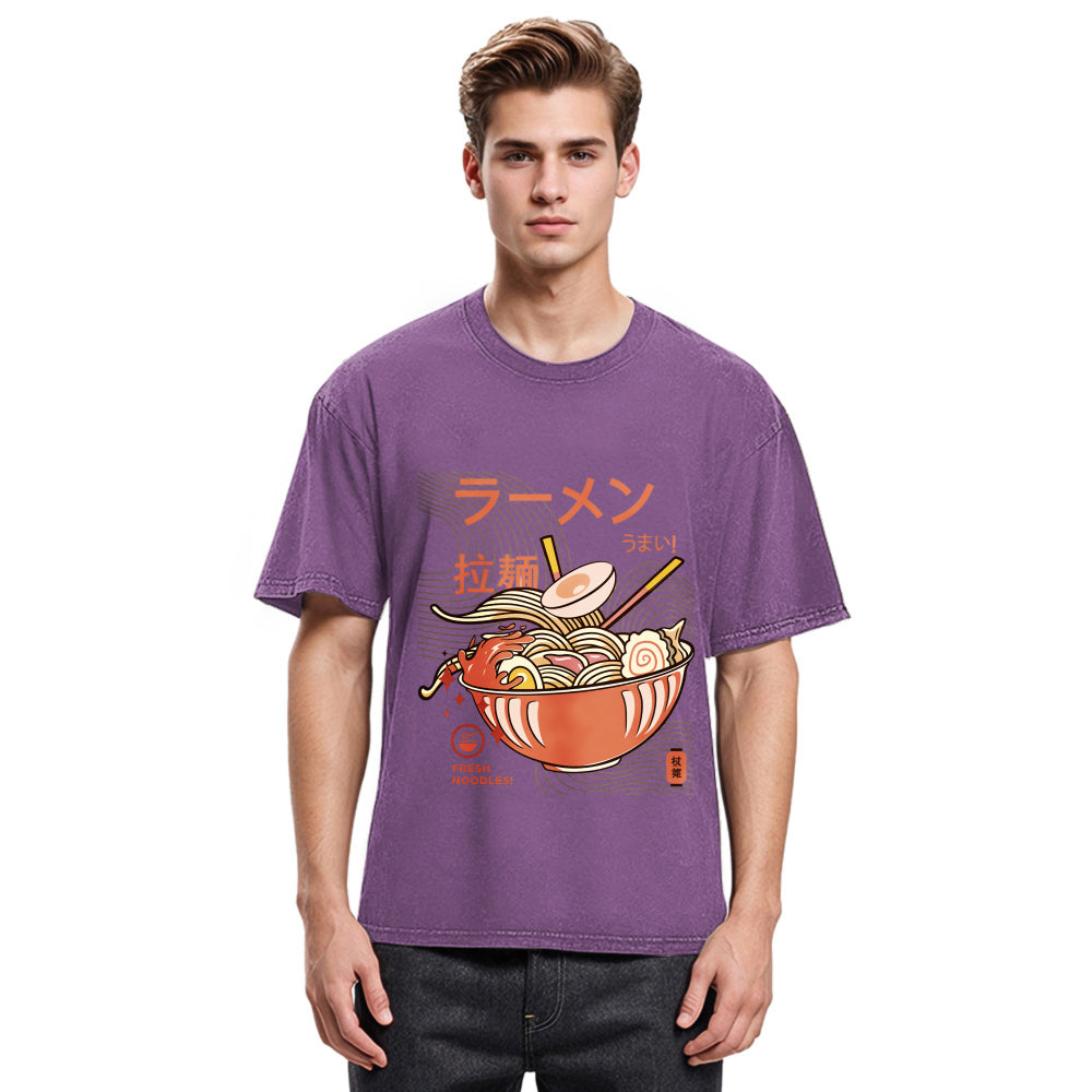 Tokyosol Fresh Ramen Noodles Washed T Shirt
