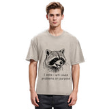Tokyosol Stupid Raccoon Funny Washed T Shirt