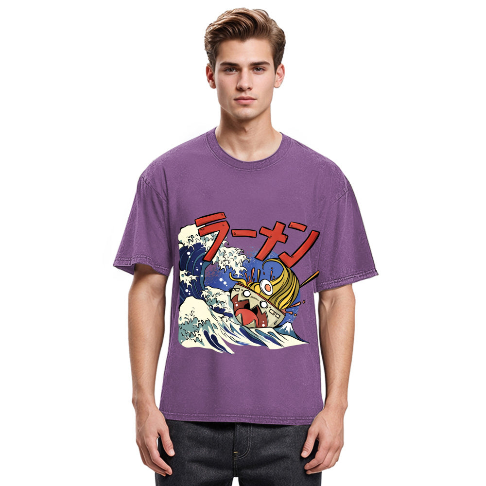 Tokyosol Ramen Seas Wave Washed T Shirt