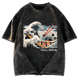 Tokyosol The Great Sushi Wave Washed T Shirt