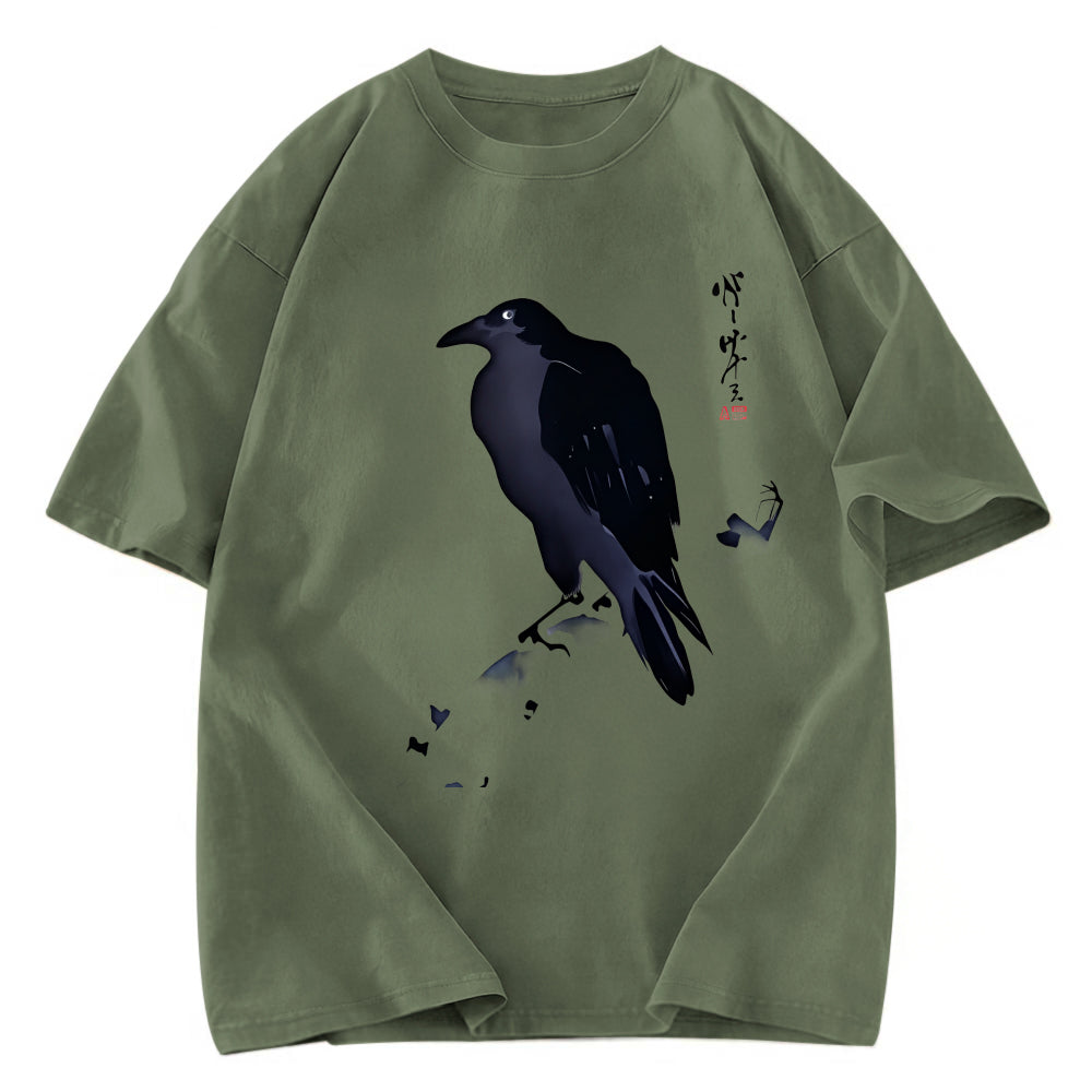 Tokyosol Japanese Kyosai Crow Washed T Shirt